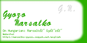gyozo marsalko business card